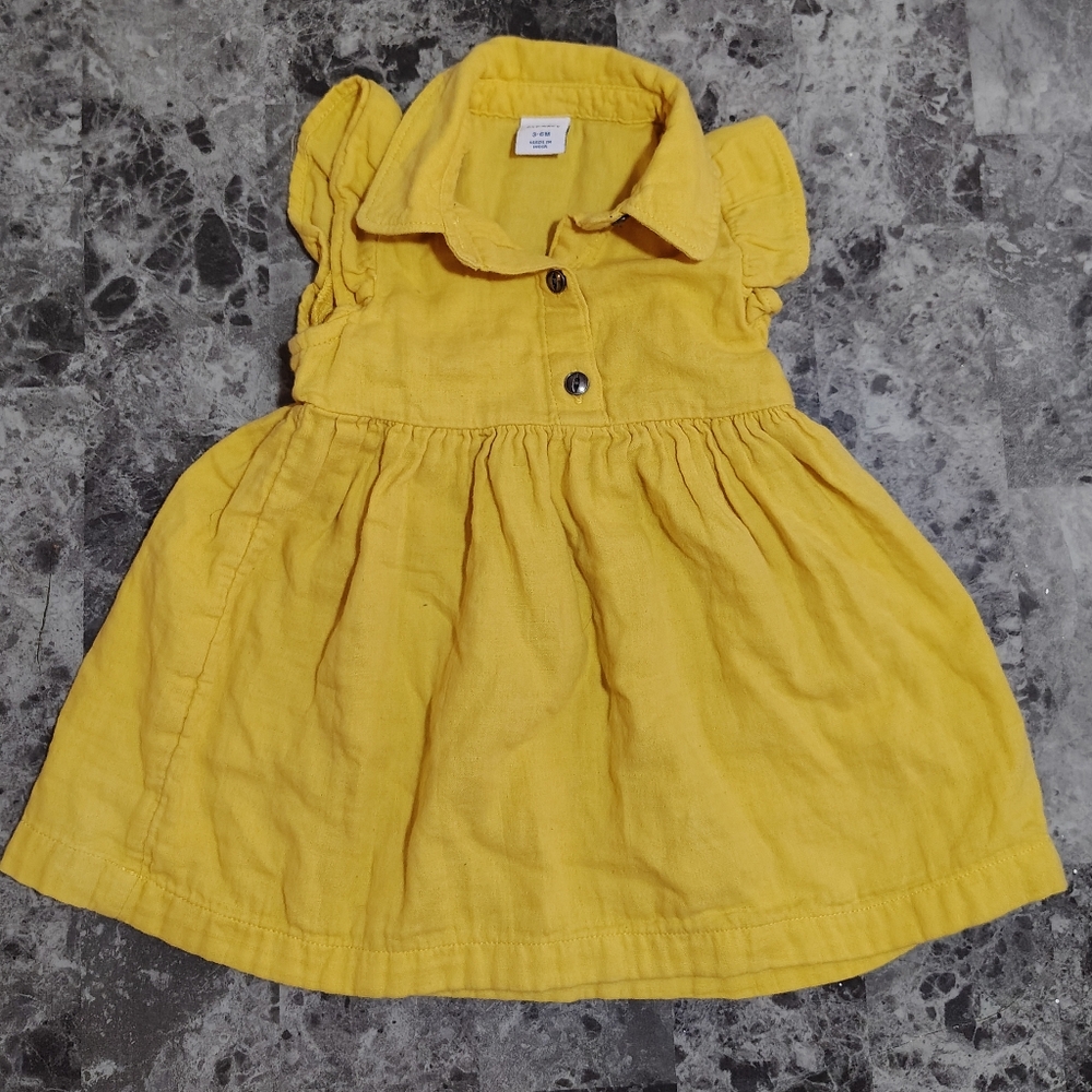 3-6 Old Navy yellow mustard dress